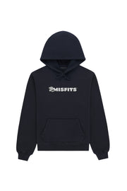 Misfits Gaming logo embroidered on black hoodie front